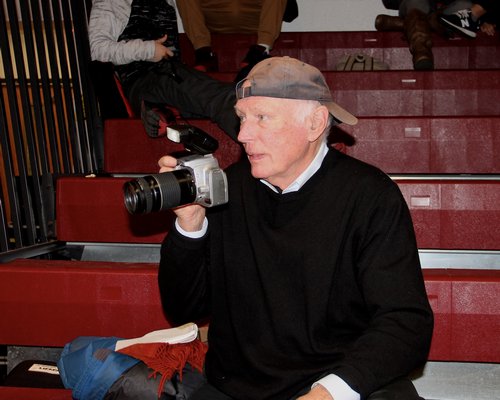 Jack Graves at a recent East Hampton basketball game. KYRIL BROMLEY