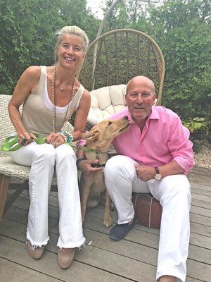  Walter Deane and Joyce Giuffra at the Southampton Association Cocktail party.