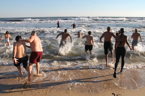 The Wainscott Plunge on Sunday afternoon.