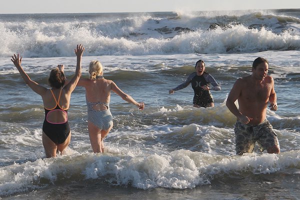 The Wainscott Plunge on Sunday afternoon.