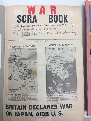  she kept a daily scrapbook of World War II happenings. COURTESY OF SUSAN AND LAMONT COCHRAN