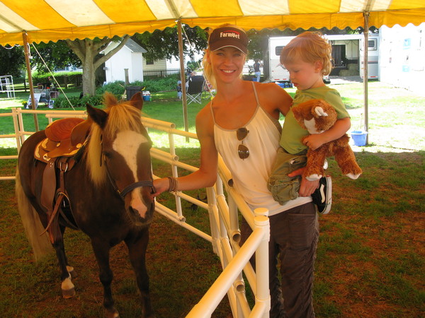 Kristen Pollin and her son Mason at the Bridgeh