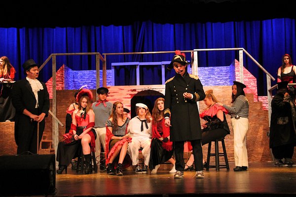 East Hampton High School students rehears Les Misérables. KYRIL BROMLEY