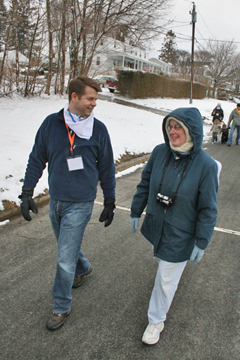 The two-mile Hike for Haiti course began at Pond Lane and looped around Great Plains Road and Ox Pasture Road. 