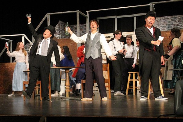 East Hampton High School students rehearse Les Misérables. KYRIL BROMLEY