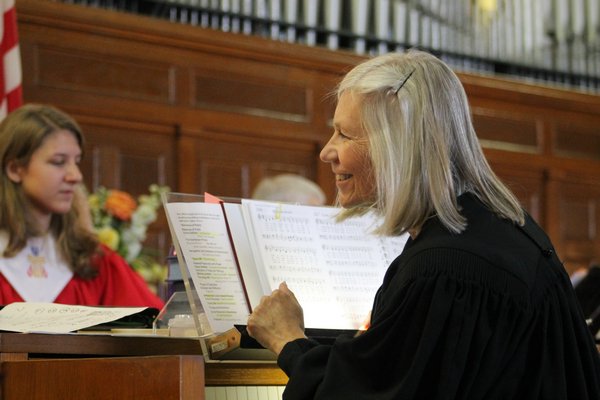 Westhampton Presbyterian Church Director of Music Ministry Linda Howard-Kloepfer performed her final service on Sunday. KYLE CAMPBELL