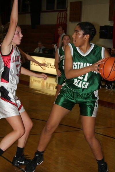 Ivonne Grunseich tries to keep the ball away from Pierson's Eilis Sheil. CAILIN RILEY