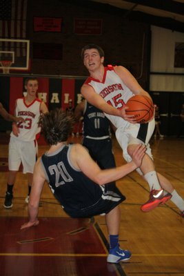 Senior Forrest Loesch led all scorers with 36 points in Pierson's win over Stony Brook. CAILIN RILEY