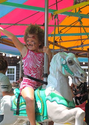 Kaia CC Wetzel on the carousel. KYRIL BROMLEY