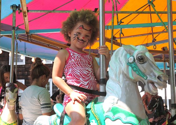 Kaia CC Wetzel on the carousel. KYRIL BROMLEY