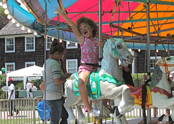 Kaia CC Wetzel on the carousel. KYRIL BROMLEY