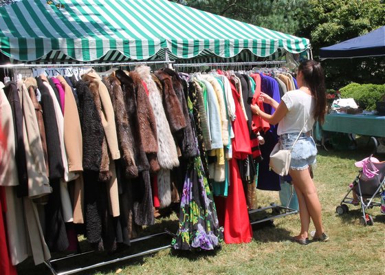 The vintage clothing tent attracted many browsers. KYRIL BROMLEY