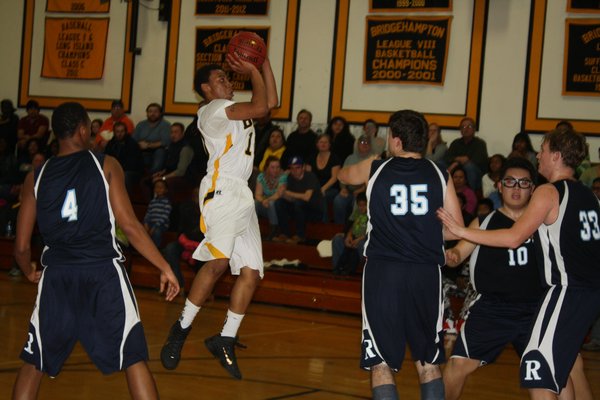 Tylik Furman was one of four Bridgehampton players in double figures in a win over Ross. CAILIN RILEY