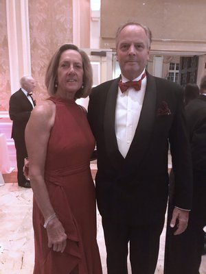 Teddy Aspegren and her husband Rob Bailey at the Lady in Red Gala.