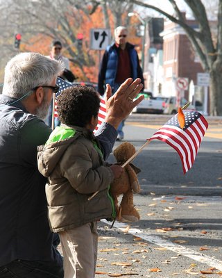 The Veterans Day Parade in East Hampton on Tuesday morning.