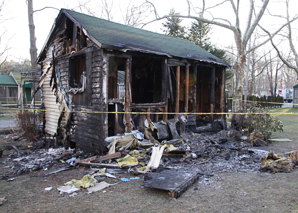 William Bauer's cottage at the Cozy Cabins was gutted by a Friday night fire. KYRIL BROMLEY