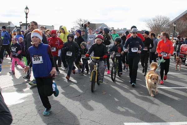 The Turkey Trot in Montauk on Thanksgiving Day.