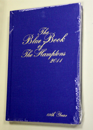 The Blue Book of the Hamptons comes shrink-wrapped to prevent thumbing through its pages. This one has been removed from its plain white envelope.
