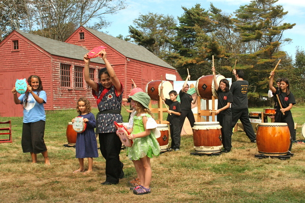 Young members of the audience got into the spirit of things when The Ryu Shu Taiko Drums of Japan gave a performance