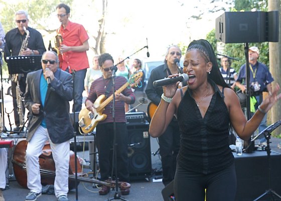 The HooDoo Loungers perfrom at the Sag Harbor Music Festival on Saturday. KYRIL BROMLEY