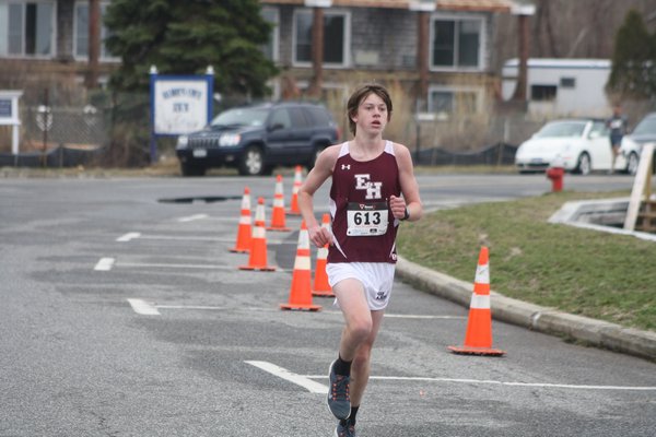 East Hampton High School student Erik Engstrom won the Katy's Courage 5K for the second year in a row. CAILIN RILEY