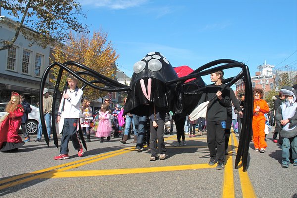 Strolling down Main Street during the Sag Harbor Rag-A-Muffin Parade on Sunday.