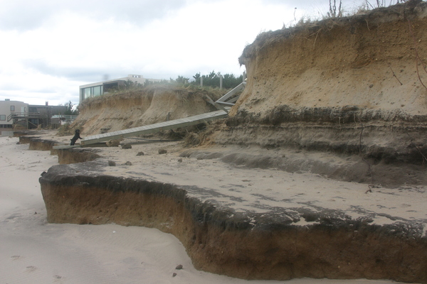 Erosion along the Sagaponack oceanfront.  MICHAEL WRIGHT