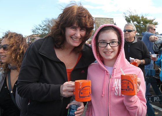 Helen and Erica Bublitz enjoy thier chowder.
