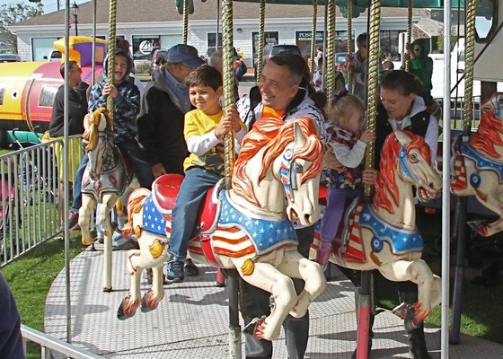 Round and round on the carousel.