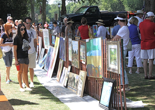 Clothesline Art Show at Guild Hall