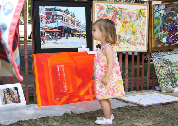 Clothesline Art Show at Guild Hall