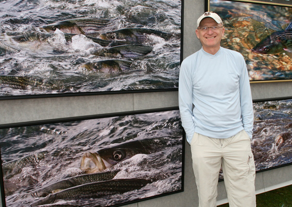 The 16th Juried Fine Art Show took place over the weekend on the Montauk Green: Jim Levison and his hungry striped bass photos  (a surfcaster's dream)