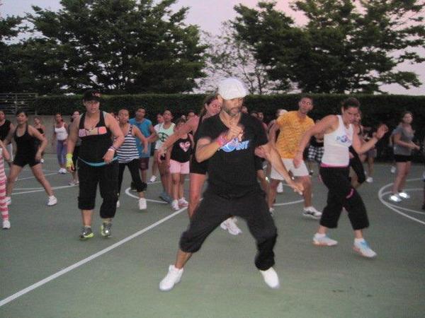 Local Zumba experts hosted a Zumba-thon fundraiser for the Flying Point Foundation for Autism at the YMCA ReCenter on Monday evening. About 70 people turned out for the high-energy fitness dance event. KIM COVELL