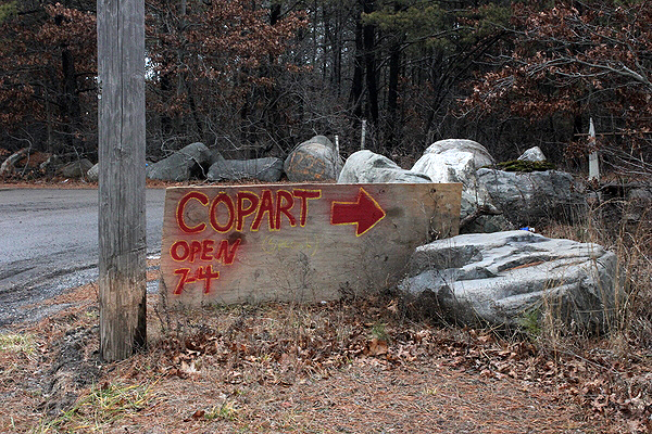A sign for Copart