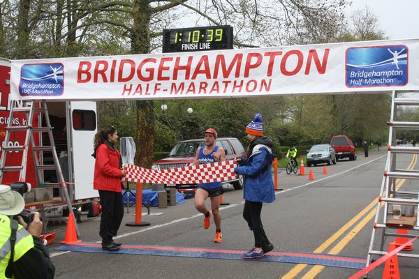 It was overcast and cold for the third annual Bridgehampton Half Marathon on Saturday