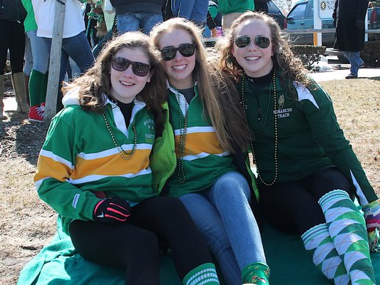 Some of the faces at Montauk's St. Patrick's Day Parade. KYRIL BROMLEY