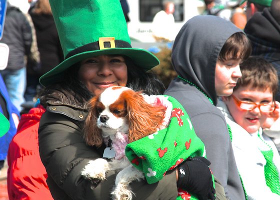 Some of the faces at Montauk's St. Patrick's Day Parade. KYRIL BROMLEY