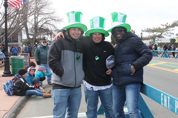 Montauk's St. Patrick's Parade on Sunday brought out the green even in the chilly spring weather. KYRIL BROMLEY