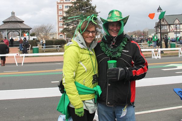 Montauk's St. Patrick's Parade on Sunday brought out the green even in the chilly spring weather. KYRIL BROMLEY