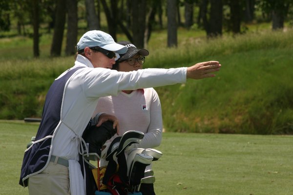  who will be caddying for her in the U.S. Open. MICHAEL WRIGHT