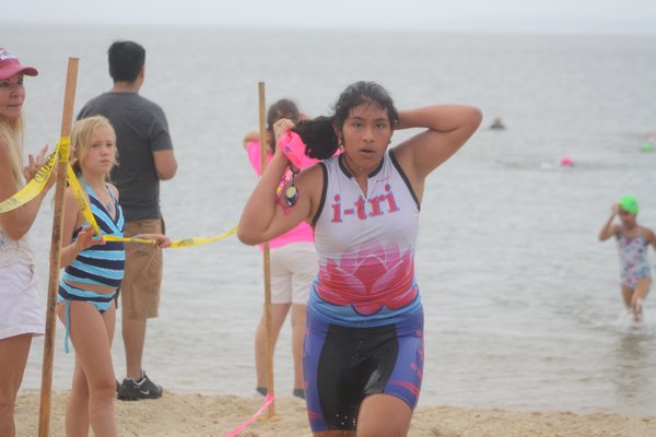 Scenes from the annual Hamptons Youth Triathlon in Sag Harbor on July 14. CAILIN RILEY