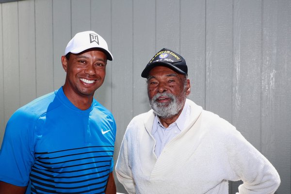 Tiger Woods with Lubin Hunter.  COURTESY USGA
