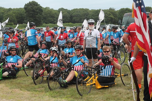 The annual Wounded Warrior Soldier Ride took place Saturday morning. Disabled veterans and hundreds of supporters cycled from Montauk and Amagansett to Sag Harbor and back again
