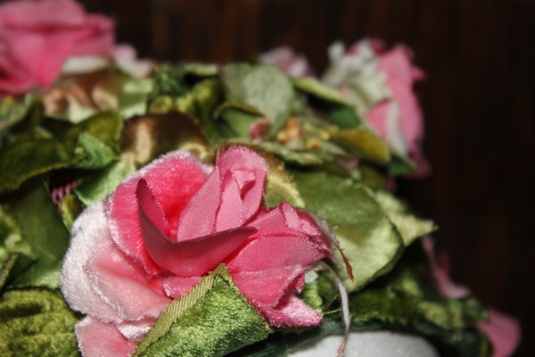 The intricate details of a preserved floral hat. VALERIE GORDON