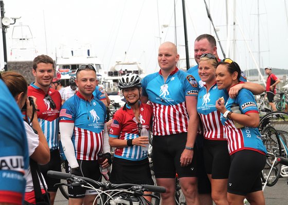 The annual Wounded Warrior Soldier Ride took place Saturday morning. Disabled veterans and hundreds of supporters cycled from Montauk and Amagansett to Sag Harbor and back again