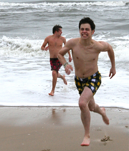 New Years Day polar bear plunge at Main Beach