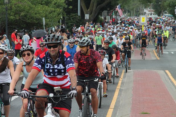 The annual Wounded Warrior Soldier Ride took place Saturday morning. Disabled veterans and hundreds of supporters cycled from Montauk and Am