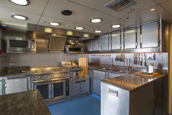 The galley of Intuition II.  COURTESY WORTH AVENUE YACHTS