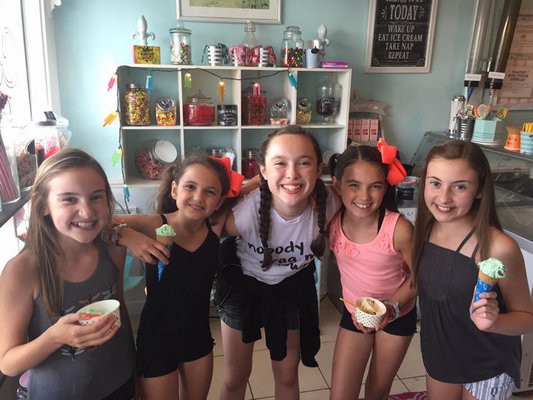 Thea and her Gateway classmates celebrated with ice cream after rehersal back in summer 2016. COURTESY THEA FLANZER