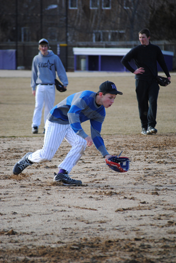 Jack Kearney fields a grounder.
